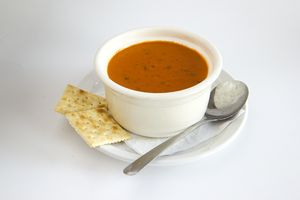 Tomato Bisque with Basil at St. Louis Bar & Grill in Dieppe