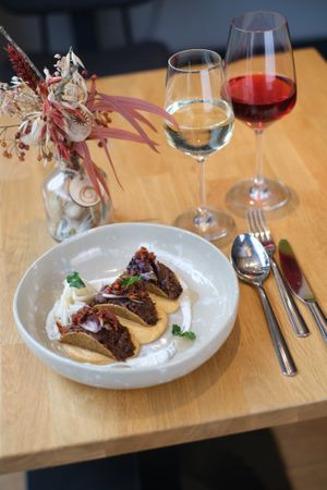 Hibiskus Pilz Tacos at Hummelbude in Essen