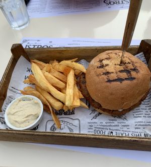 Falafel burger   at Istros in Kos