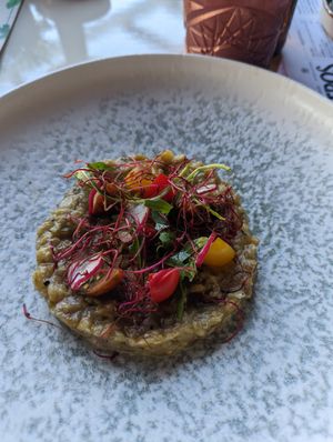 Smoked aubergine at Istros in Kos