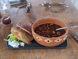 The pozole at Plantivoros in Playa Del Carmen