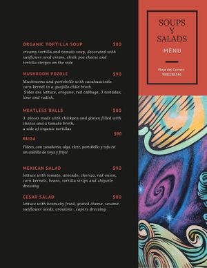 new menu at Plantivoros in Playa Del Carmen