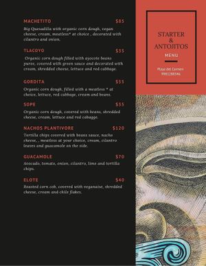 new menu at Plantivoros in Playa Del Carmen