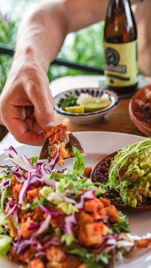 Nachos with choripapa at Plantivoros in Playa Del Carmen