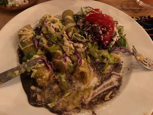 Aww those flautas were amazing!!!  at Plantivoros in Playa Del Carmen