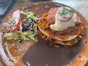 Pastel Azteca  at Plantivoros in Playa Del Carmen