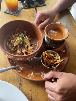 Sopa de tortilla 10/10 recommend   at Plantivoros in Playa Del Carmen