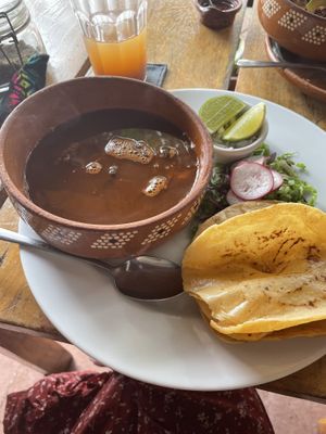 Pozole😄 at Plantivoros in Playa Del Carmen