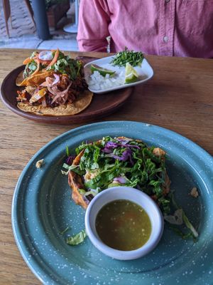 Tacos and sopa at Plantivoros in Playa Del Carmen