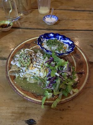 Enchiladas   at Plantivoros in Playa Del Carmen