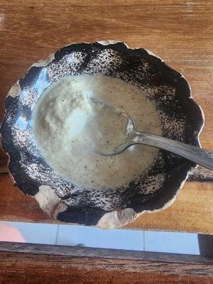 Spicy sauce  at Plantivoros in Playa Del Carmen