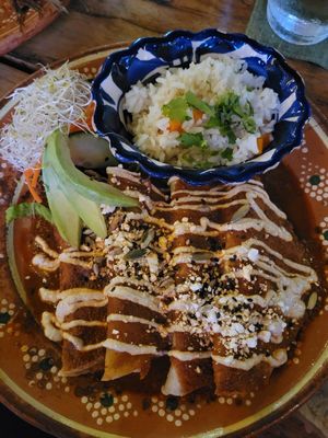 I forgot what it was called but has mole at Plantivoros in Playa Del Carmen