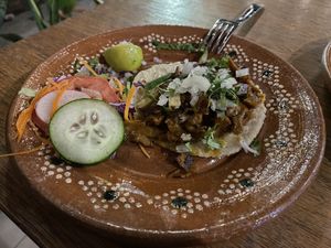 Pastor taco  at Plantivoros in Playa Del Carmen