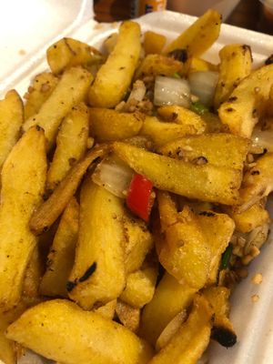 Salt and pepper chips at Kinloss Chinese Takeaway in Kinloss