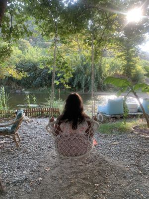 The view  at Drakiana Taverna in Crete