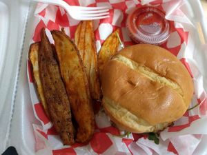 Oat burger at Taste & See in Milledgeville