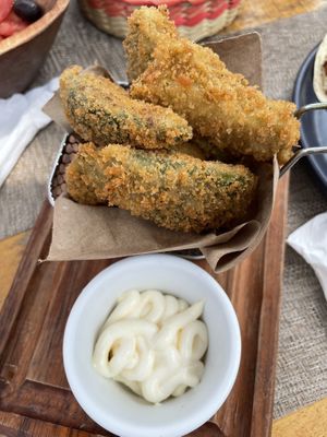 Avocado fries  at Yaya Beach in Mahahual