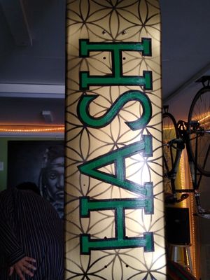 Skateboard repainted at HASH - Vegan Eats SA in San Antonio