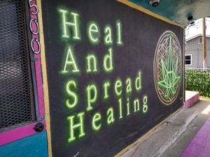 Outside the restaurant at HASH - Vegan Eats SA in San Antonio