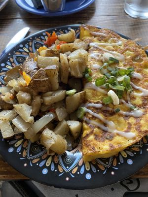 Ham and cheese omelette  at HASH - Vegan Eats SA in San Antonio