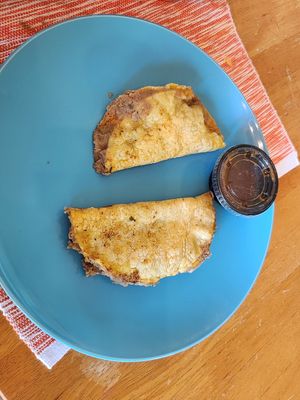 Bean and cheese tacos at HASH - Vegan Eats SA in San Antonio