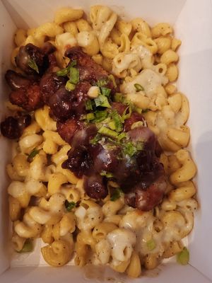 BBQ chicken Mac at HASH - Vegan Eats SA in San Antonio