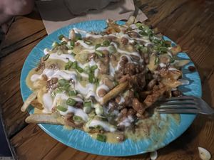 French fries with chili and cheese   at HASH - Vegan Eats SA in San Antonio