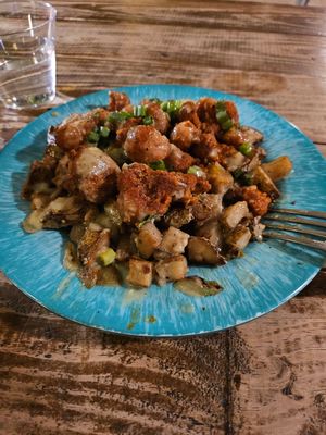 Buffalo cauliflower hash at HASH - Vegan Eats SA in San Antonio