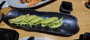 Vegane Gyoza (Füllung mit Tofu und Quinoa) at Soki Garden in Karlsruhe