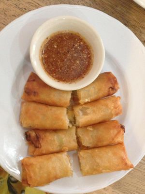 Spring rolls (2013) at Pattaya Vegetarian Food in Pattaya