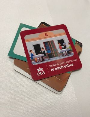 Fun table literature! at Era in Tirana