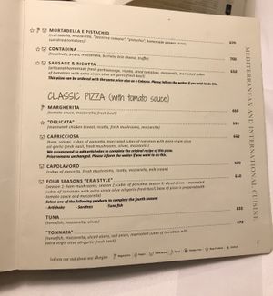 Pizzas (Vegetarian) at Era in Tirana