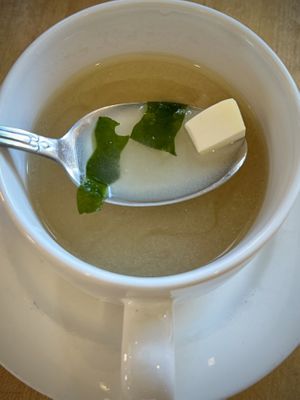 Miso soup  at Thai-Namite in Wauwatosa
