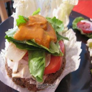 Burger at Living Food Cafe at Wellness House in Phuket
