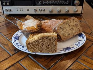 Pastry selection at coffee me crazy in San Antonio