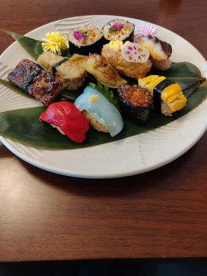 Sushi made in cooking class at Aiko Organic and Vegan Cooking Classes in Kanazawa