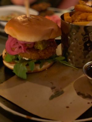 Vegan motherclucker burger.  at Turtle Bay in Chelmsford