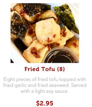 Fried tofu at Crispy Banh Mi in Charlotte