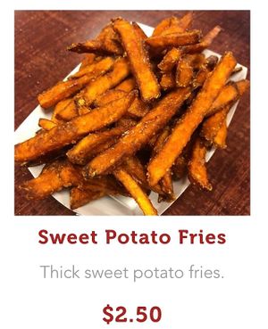 One of the 3 options for French fries  at Crispy Banh Mi in Charlotte