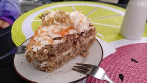 Carrot Cake at Vegan Garden in Pucon