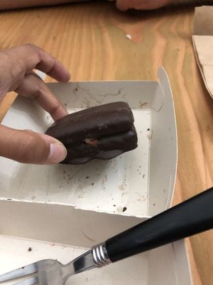 Dessert - oats and coconut cream - very delicious   at Vegan Garden in Pucon