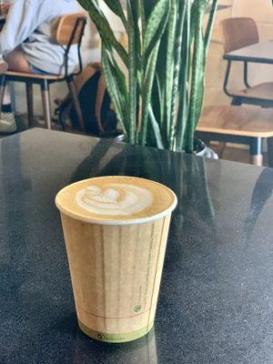 Oat milk latte art  at Ghostlight Coffee - Midtown in Dayton