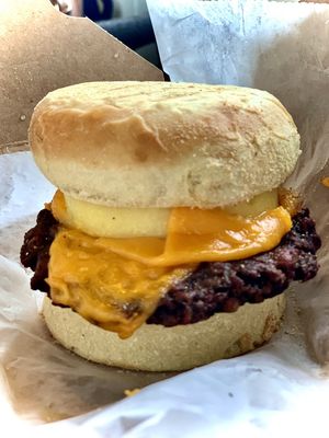 Vegan breakfast sammie  at Ghostlight Coffee - Midtown in Dayton