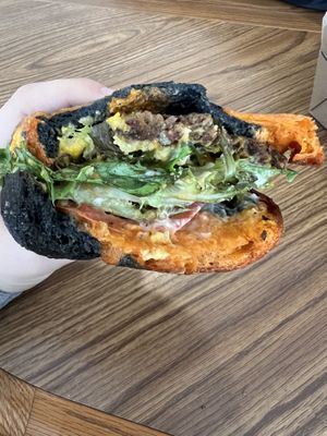 Vegan bagel breakfast sandwich  at Ghostlight Coffee - Midtown in Dayton