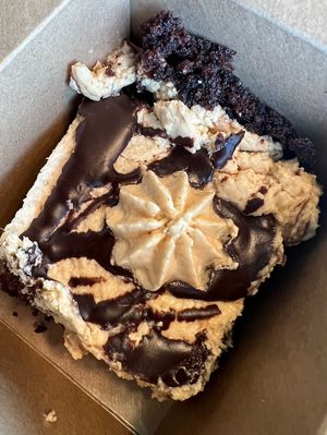 Vegan peanut butter chocolate cake 😋   at Ghostlight Coffee - Midtown in Dayton
