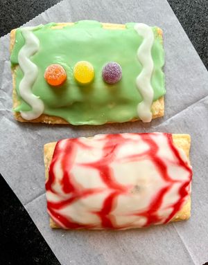 Ghost tart specials - Gingerbread (top), peppermint mocha (below)  #Veganuary at Ghostlight Coffee - Midtown in Dayton