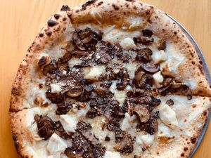 Vegan ‘Shroom’ pizza at Old Scratch in Centerville