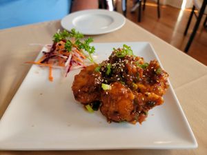 Cauliflower manchurian at Raas Indian Fusion in Lewes