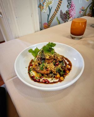 Aloo Tuk Chickpea Chat at Raas Indian Fusion in Lewes