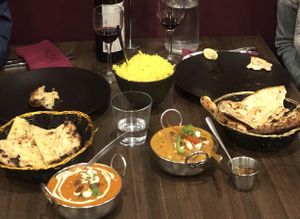 Vegan curry at Taj Indian in Huskisson